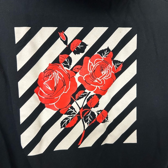 Mens Hoodie Medium Artist Union Roses - Picture 8 of 10